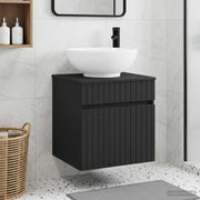 Umivaonik s policom za zid Crna 49 x 44,5 x 66,5 cm