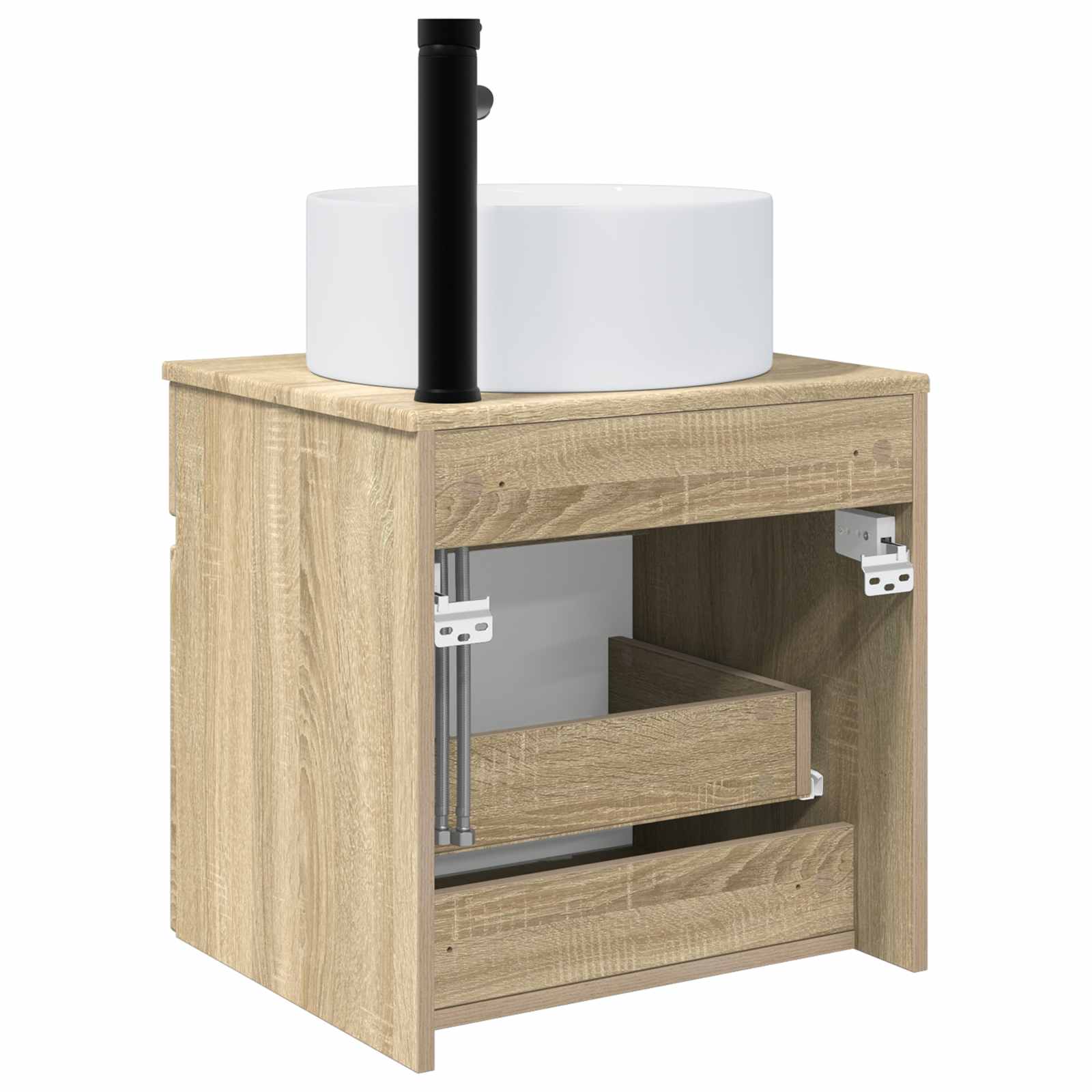 Umivaonik s policom za zid Hrast sonoma 49 x 44,5 x 65,5 cm