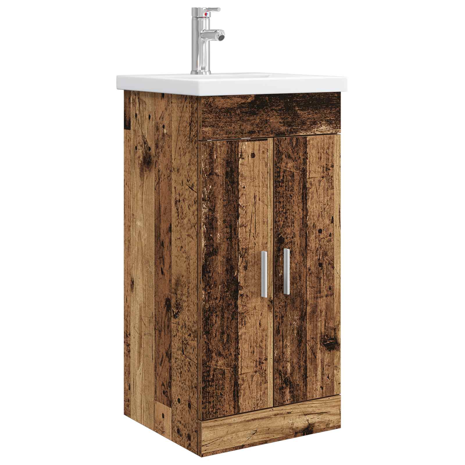 Kupaonski umivaonik s sudoperom Staro drvo 42 x 40 x 84,5 cm