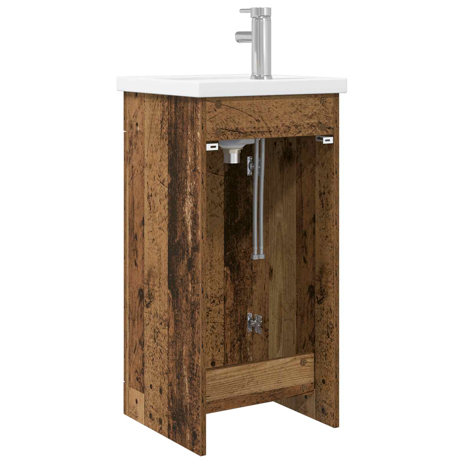 Kupaonski umivaonik s sudoperom Staro drvo 42 x 40 x 84,5 cm