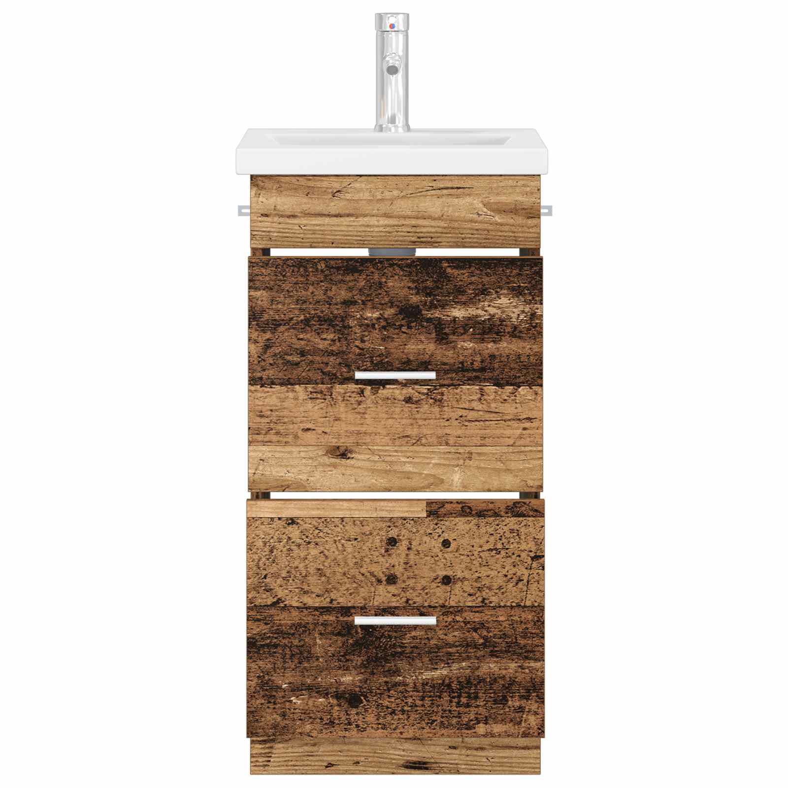 Kupaonski umivaonik s sudoperom Staro drvo 42 x 40 x 84,5 cm
