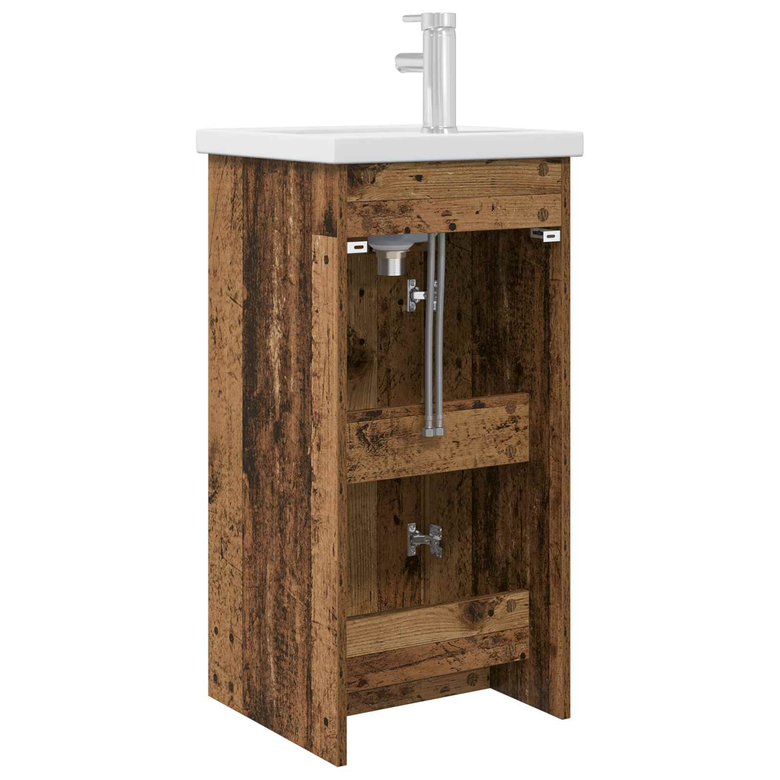 Kupaonski umivaonik s sudoperom Staro drvo 42 x 40 x 84,5 cm