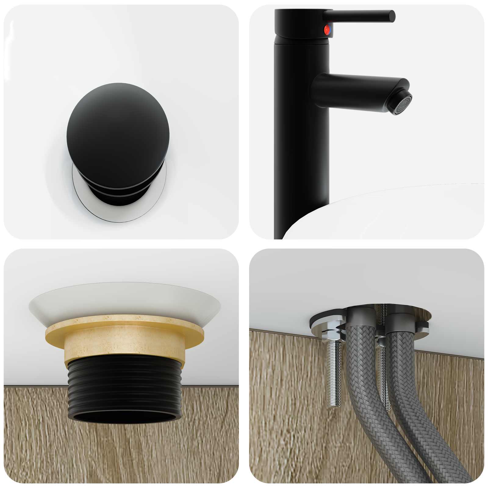Set ormarića za kupaonicu 4 pcs Hrast sonoma