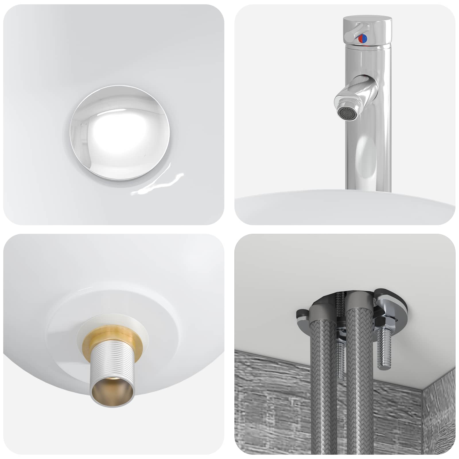 Set ormarića za kupaonicu 4 pcs Siva Sonoma 100 x 14,5 x 70 cm