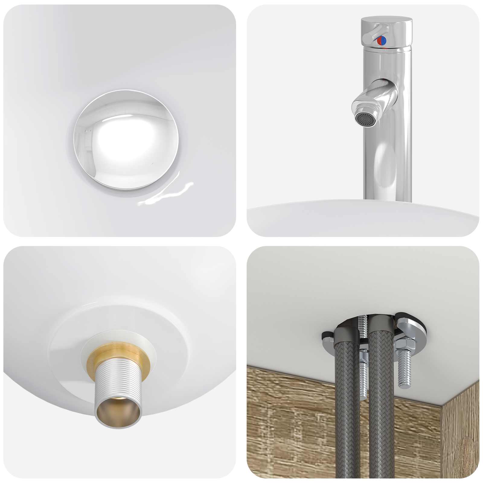 Set ormarića za kupaonicu 4 pcs Hrast sonoma