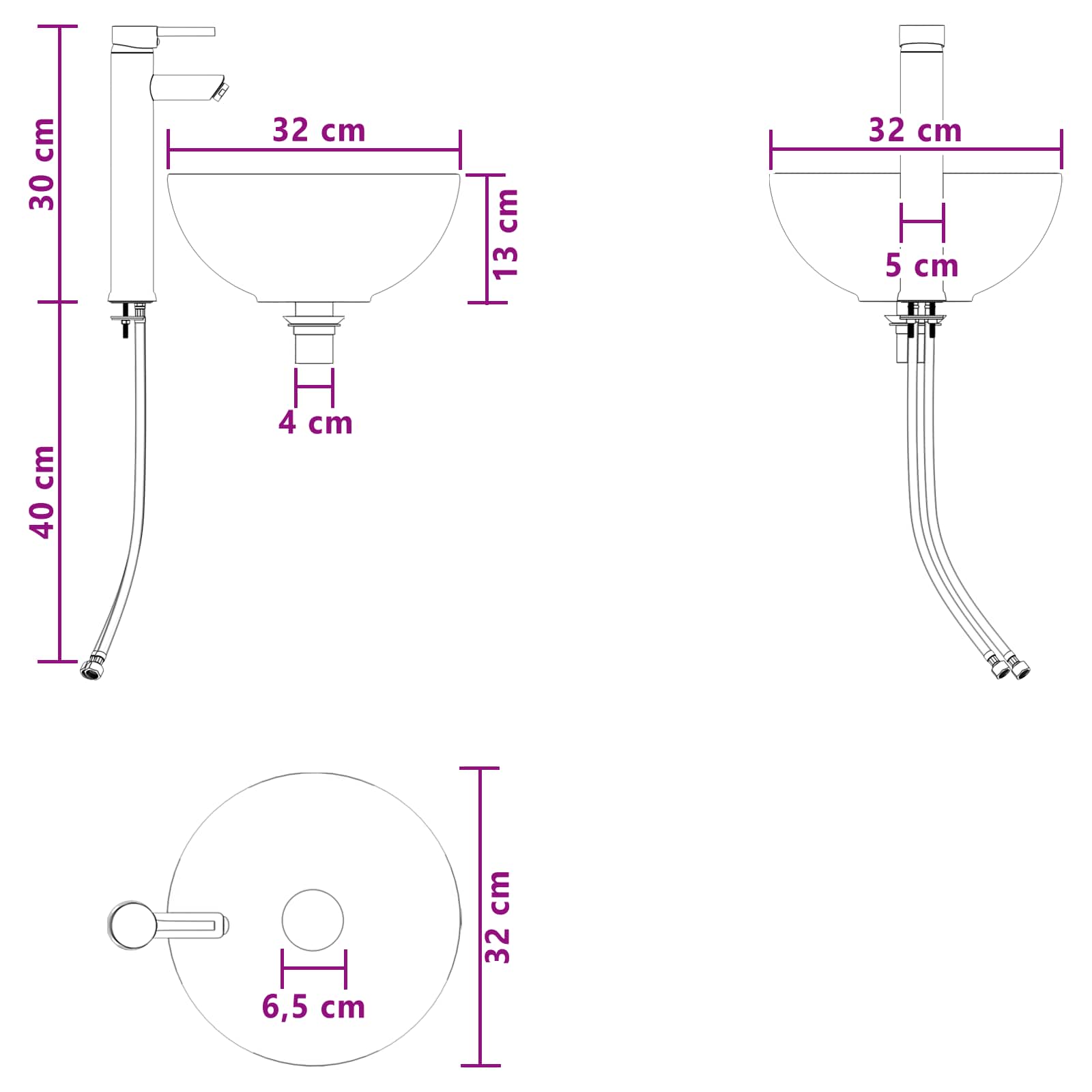 Set ormarića za kupaonicu 4 pcs Hrast sonoma