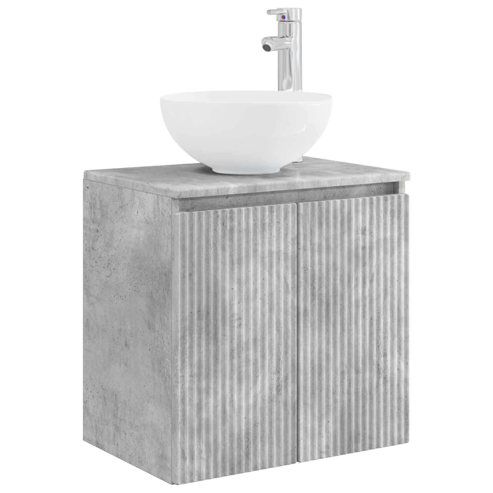 Set ormarića za kupaonicu 5 pcs Betonska siva 53 x 15,5 x 70 cm