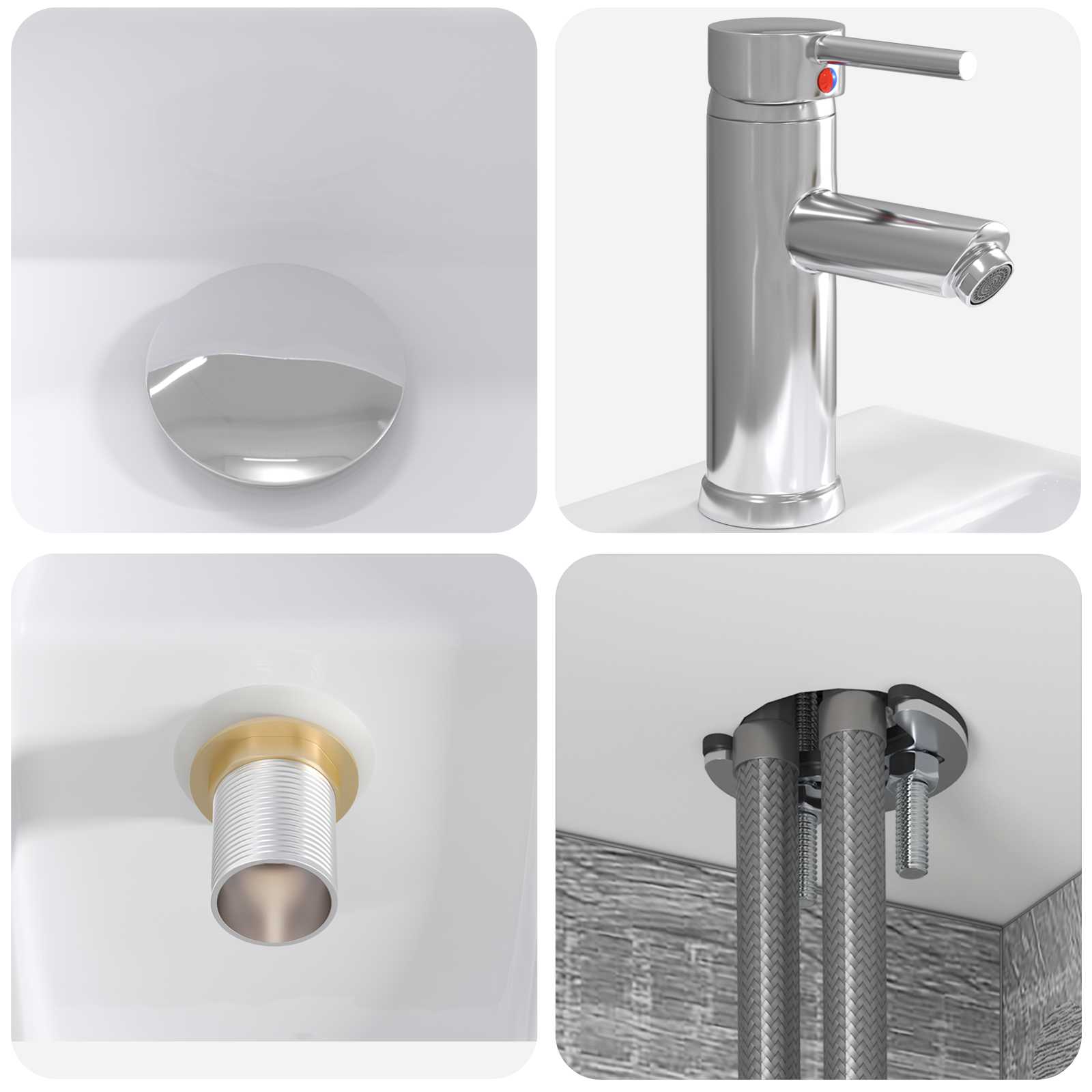Set ormarića za kupaonicu 4 pcs Siva Sonoma 100 x 14,5 x 70 cm