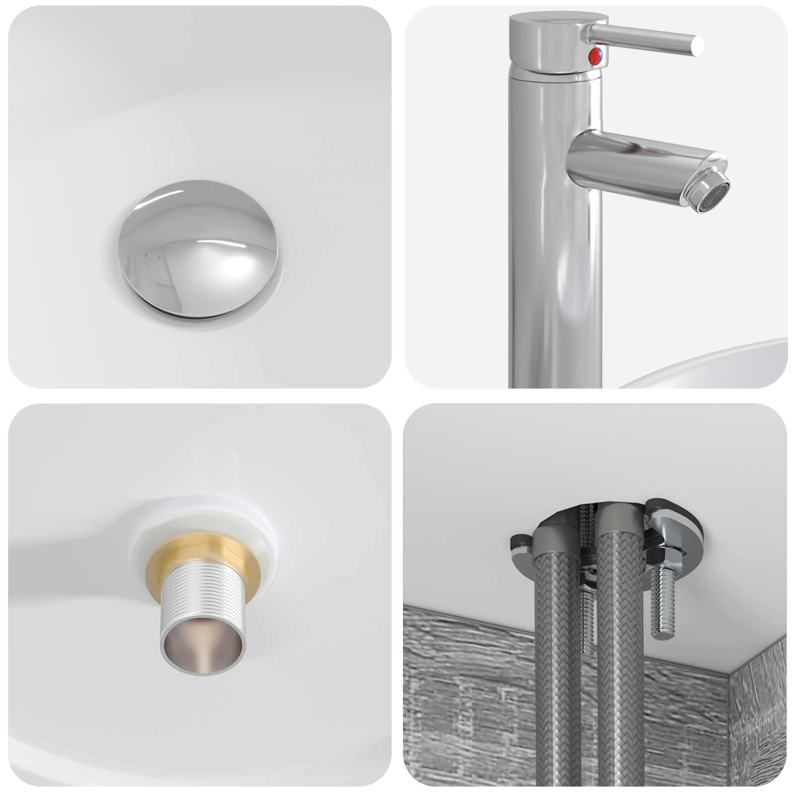 Set ormarića za kupaonicu 4 pcs Siva Sonoma 100 x 14,5 x 70 cm