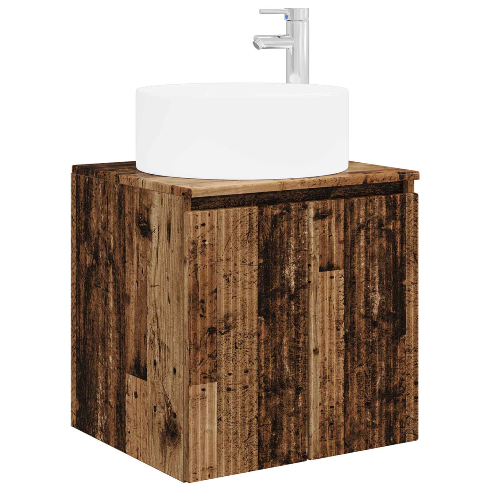 Set ormarića za kupaonicu 4 pcs Staro drvo 103,5 x 15,5 x 70 cm