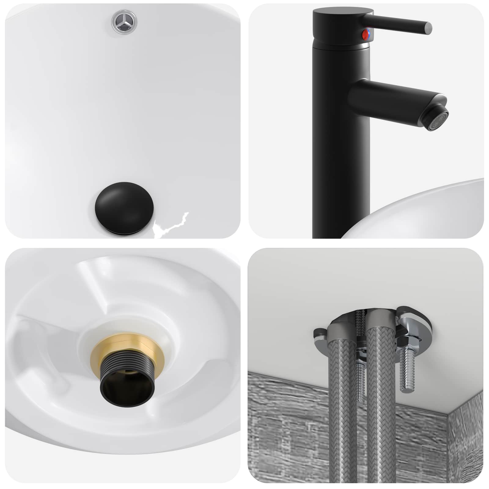 Set ormarića za kupaonicu 4 pcs Siva Sonoma 100 x 14,5 x 70 cm