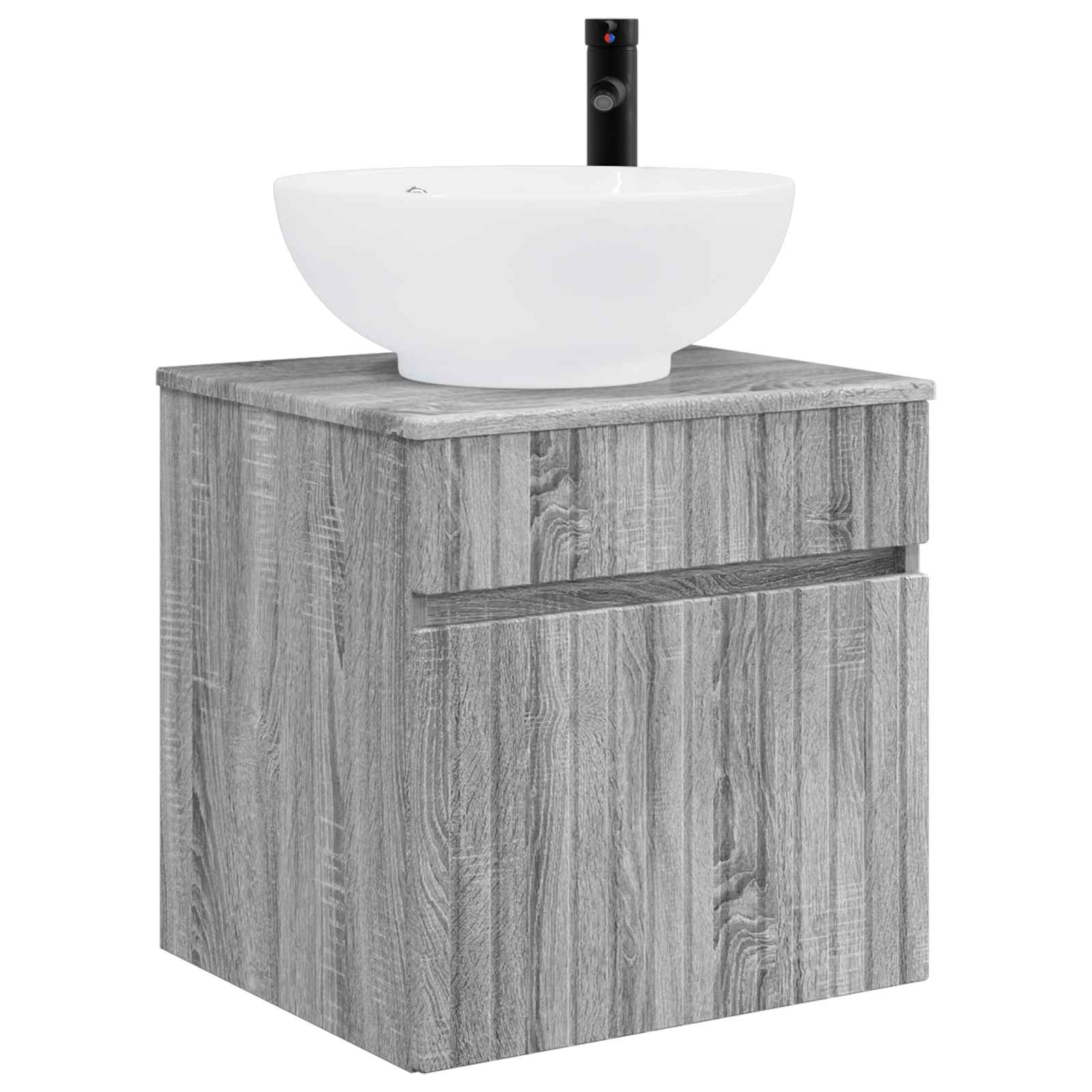 Set ormarića za kupaonicu 4 pcs Siva Sonoma 100 x 14,5 x 70 cm