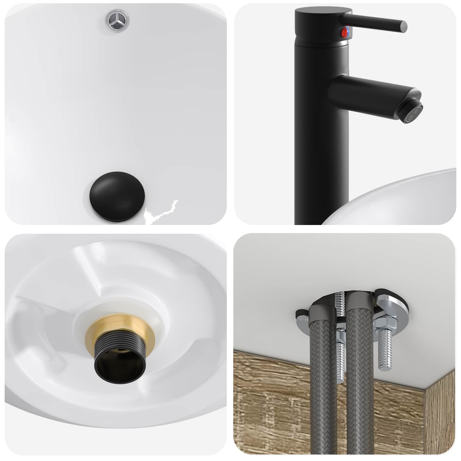 Set ormarića za kupaonicu 4 pcs Hrast sonoma