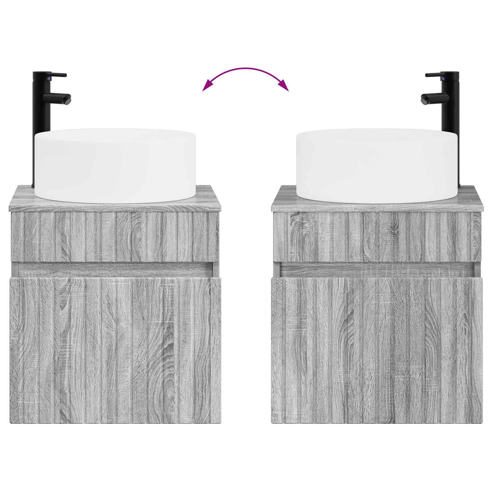 Set ormarića za kupaonicu 4 pcs Siva Sonoma 100 x 14,5 x 70 cm
