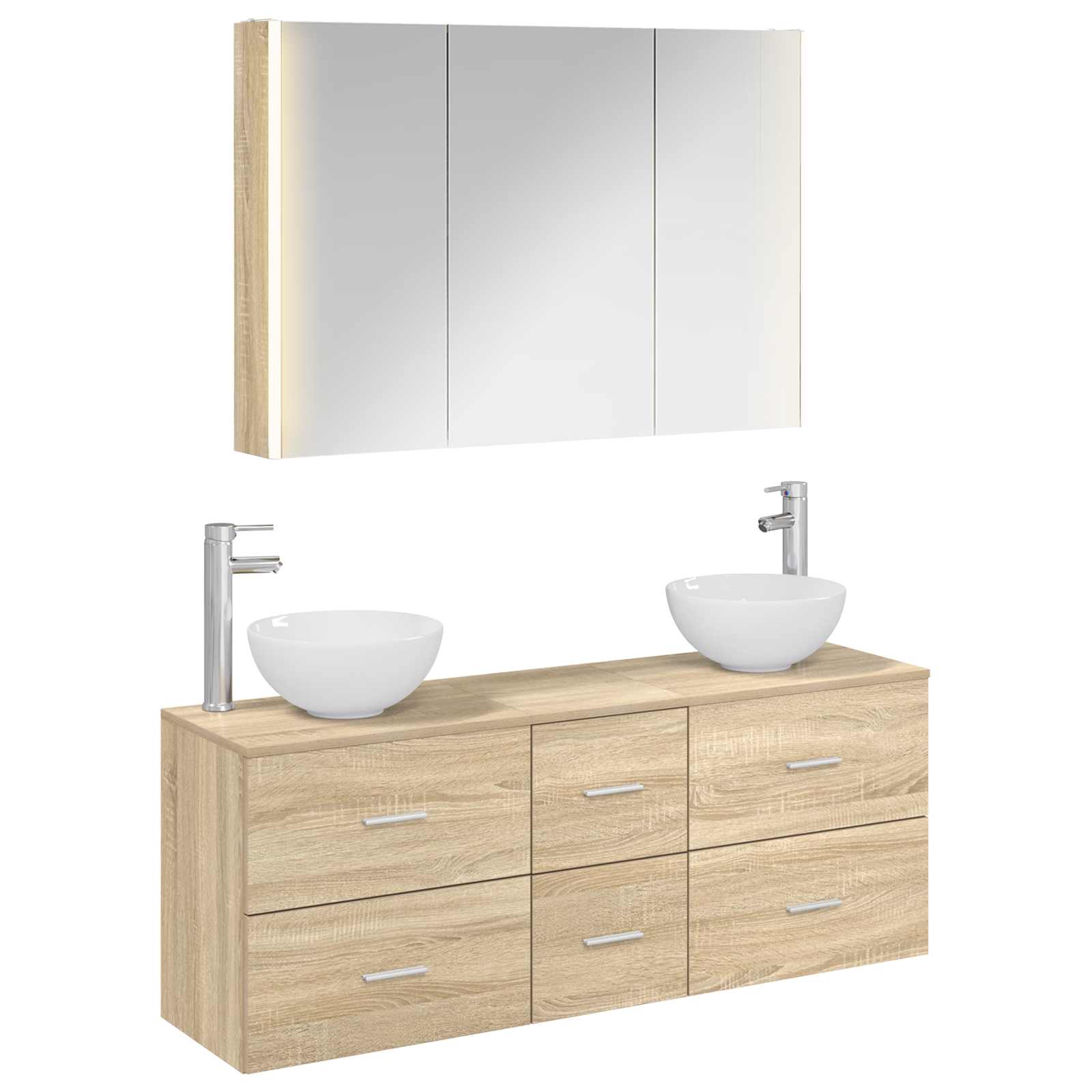 Set namještaja za kupaonicu 4 pcs Hrast sonoma