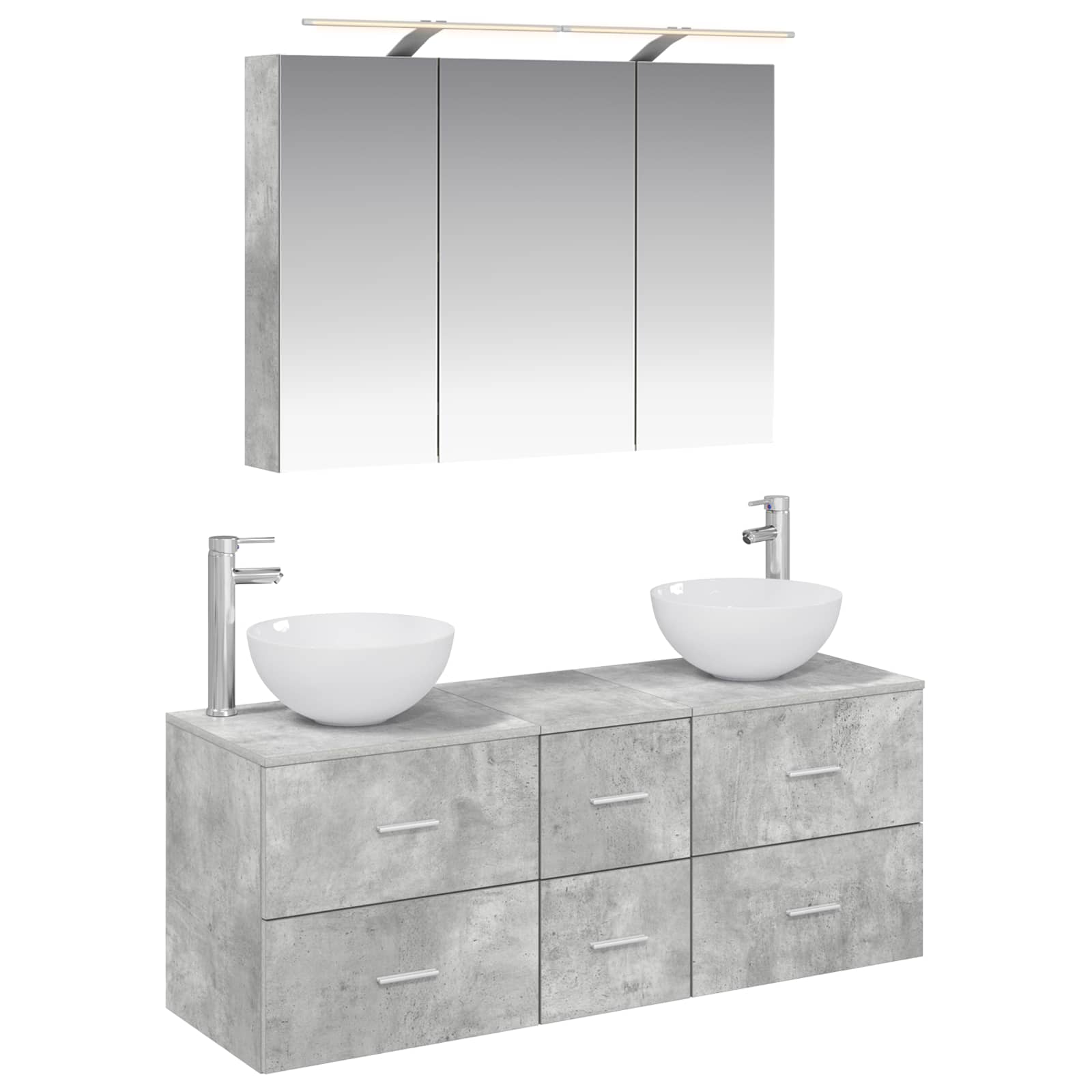 Set namještaja za kupaonicu 4 pcs Betonska siva