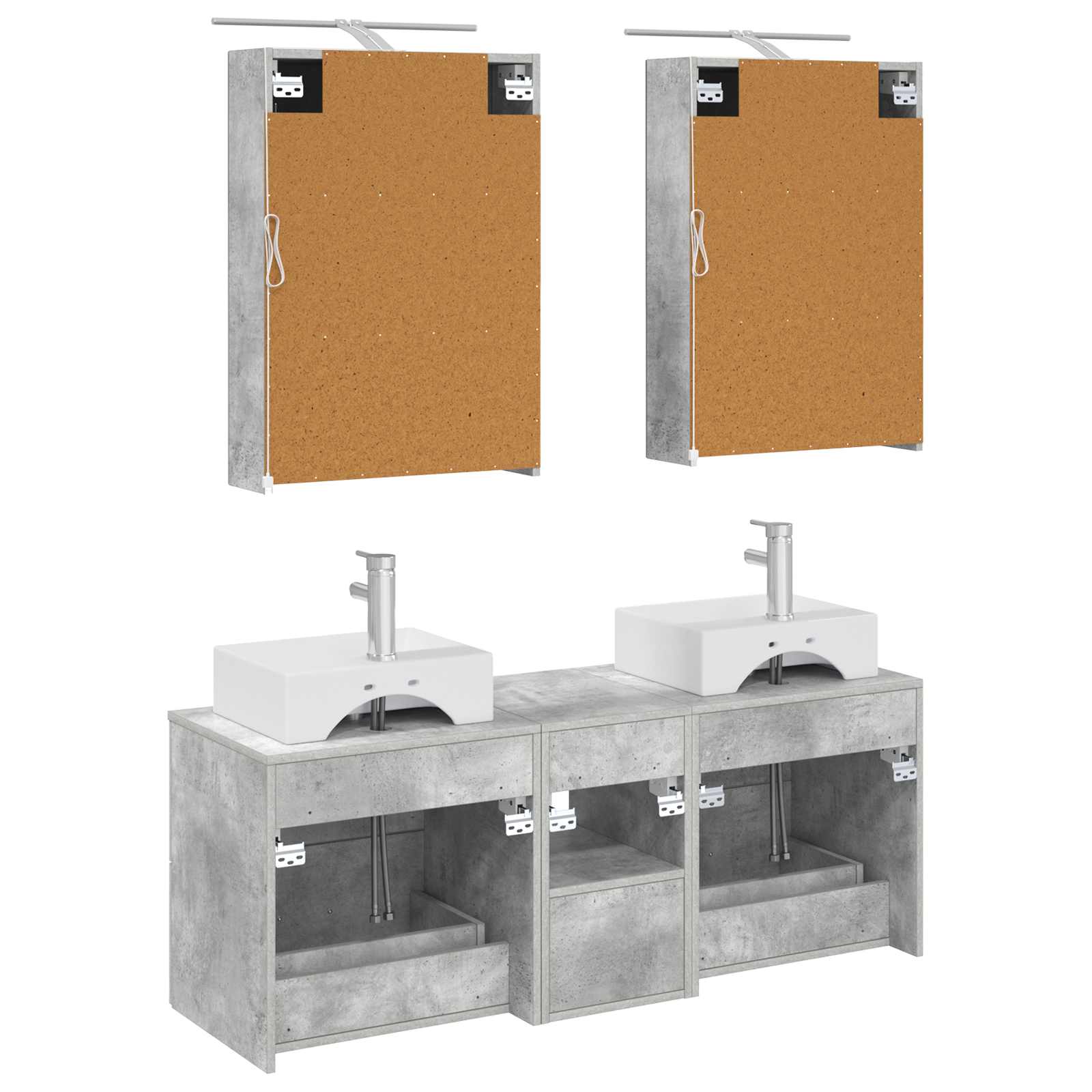 Set namještaja za kupaonicu 5 pcs Betonska siva