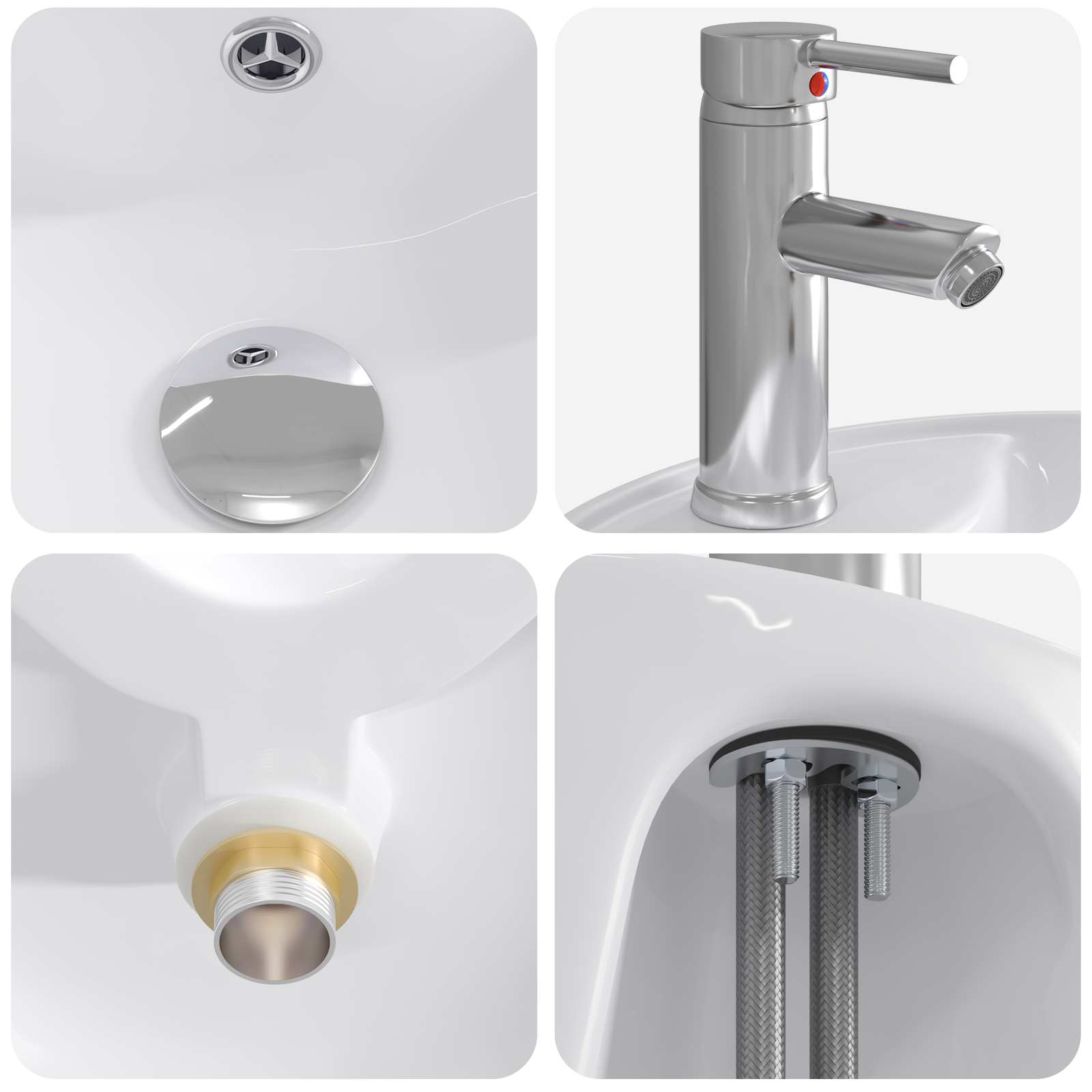 Set namještaja za kupaonicu 5 pcs Betonska siva