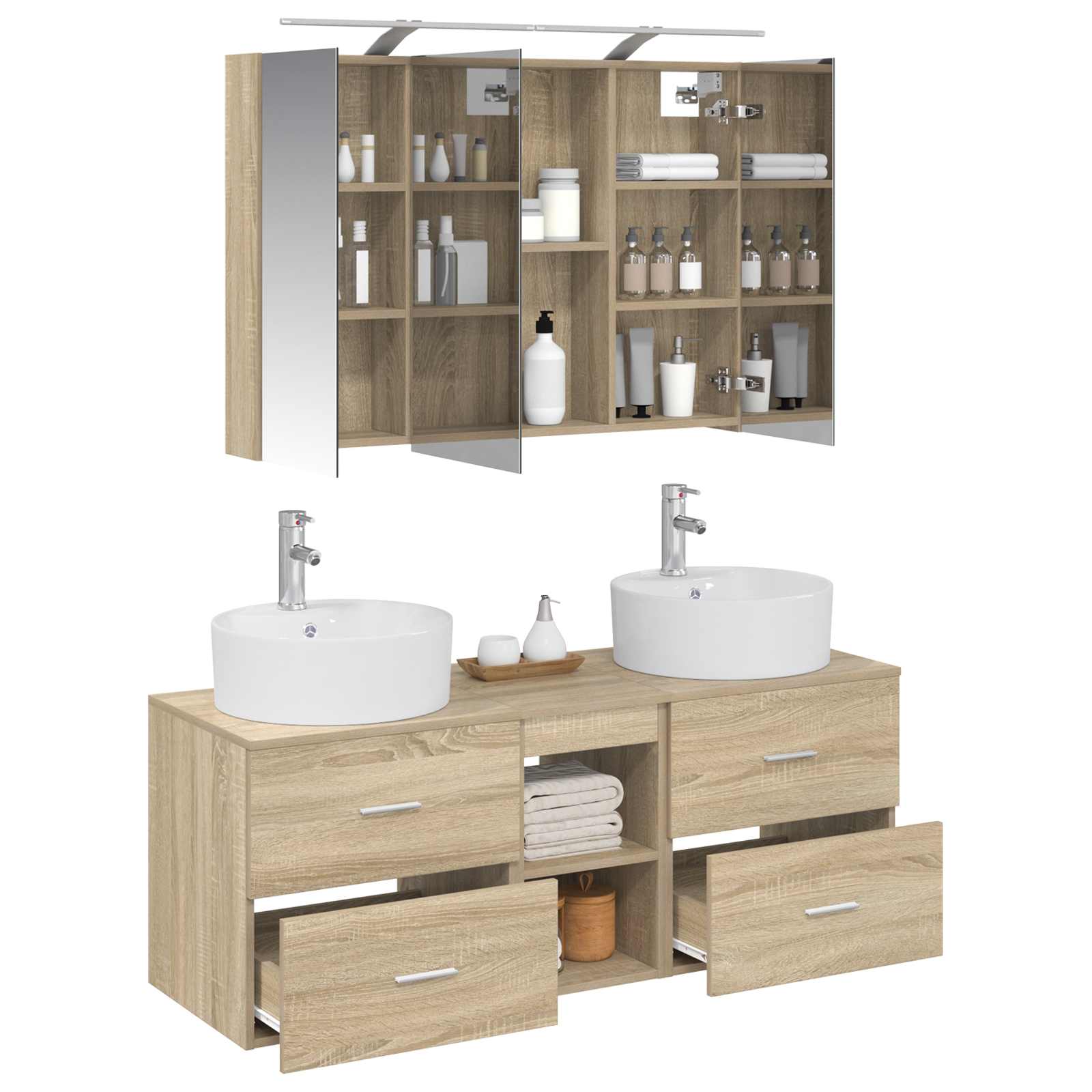 Set namještaja za kupaonicu 4 pcs Hrast sonoma