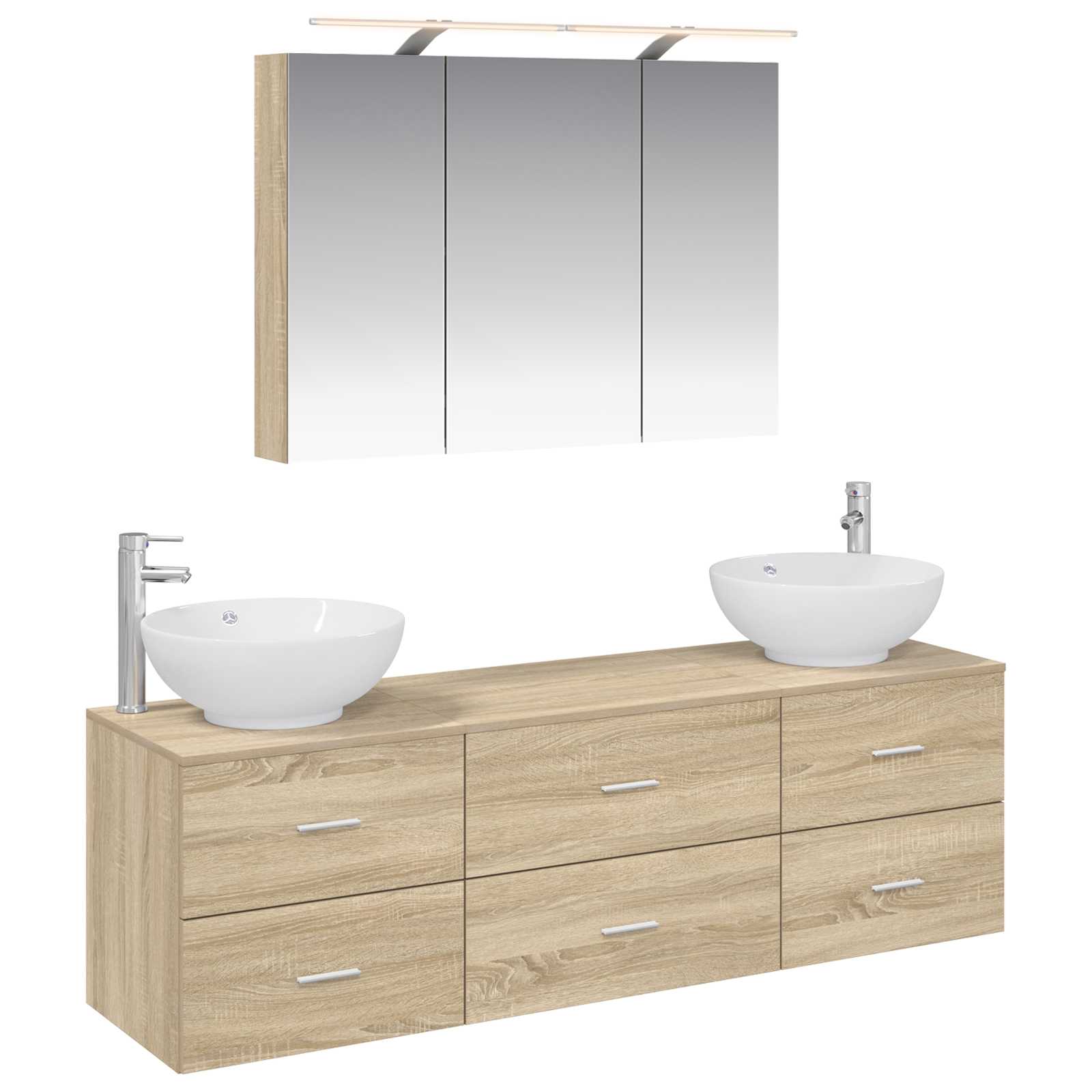 Set namještaja za kupaonicu 4 pcs Hrast sonoma