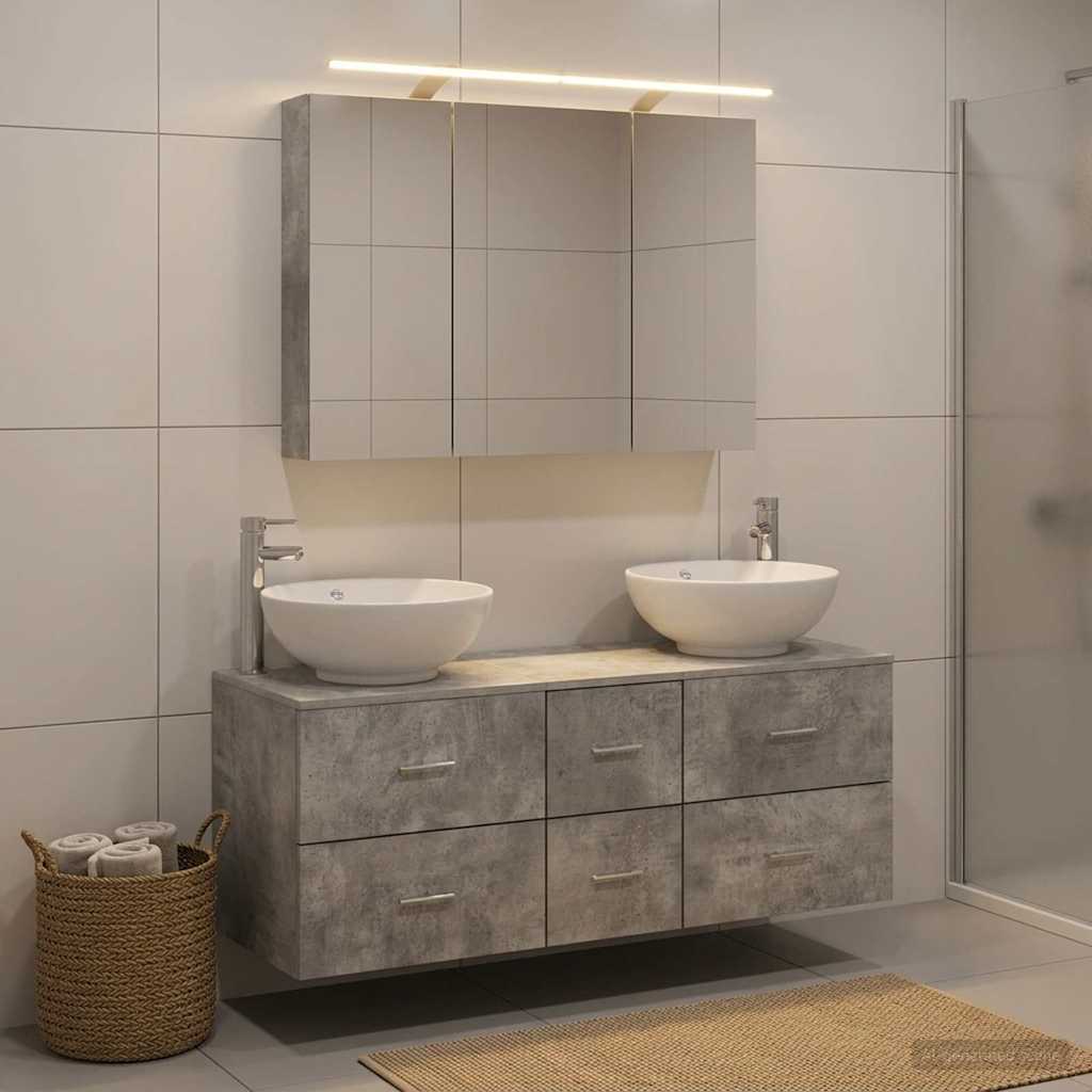 Set namještaja za kupaonicu 4 pcs Betonska siva