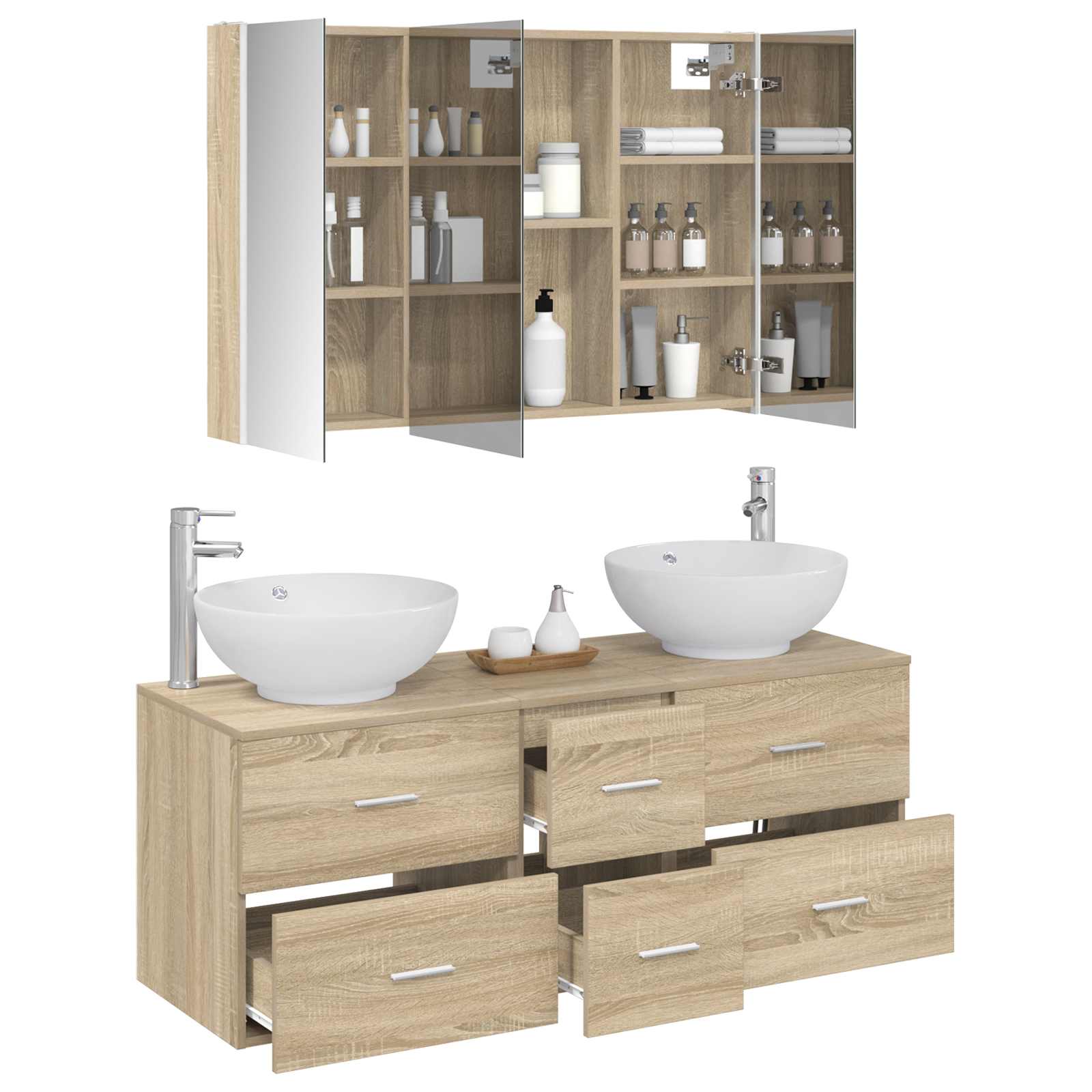 Set namještaja za kupaonicu 4 pcs Hrast sonoma