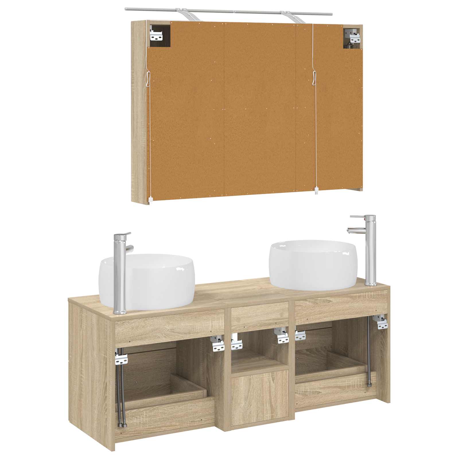 Set namještaja za kupaonicu 4 pcs Hrast sonoma