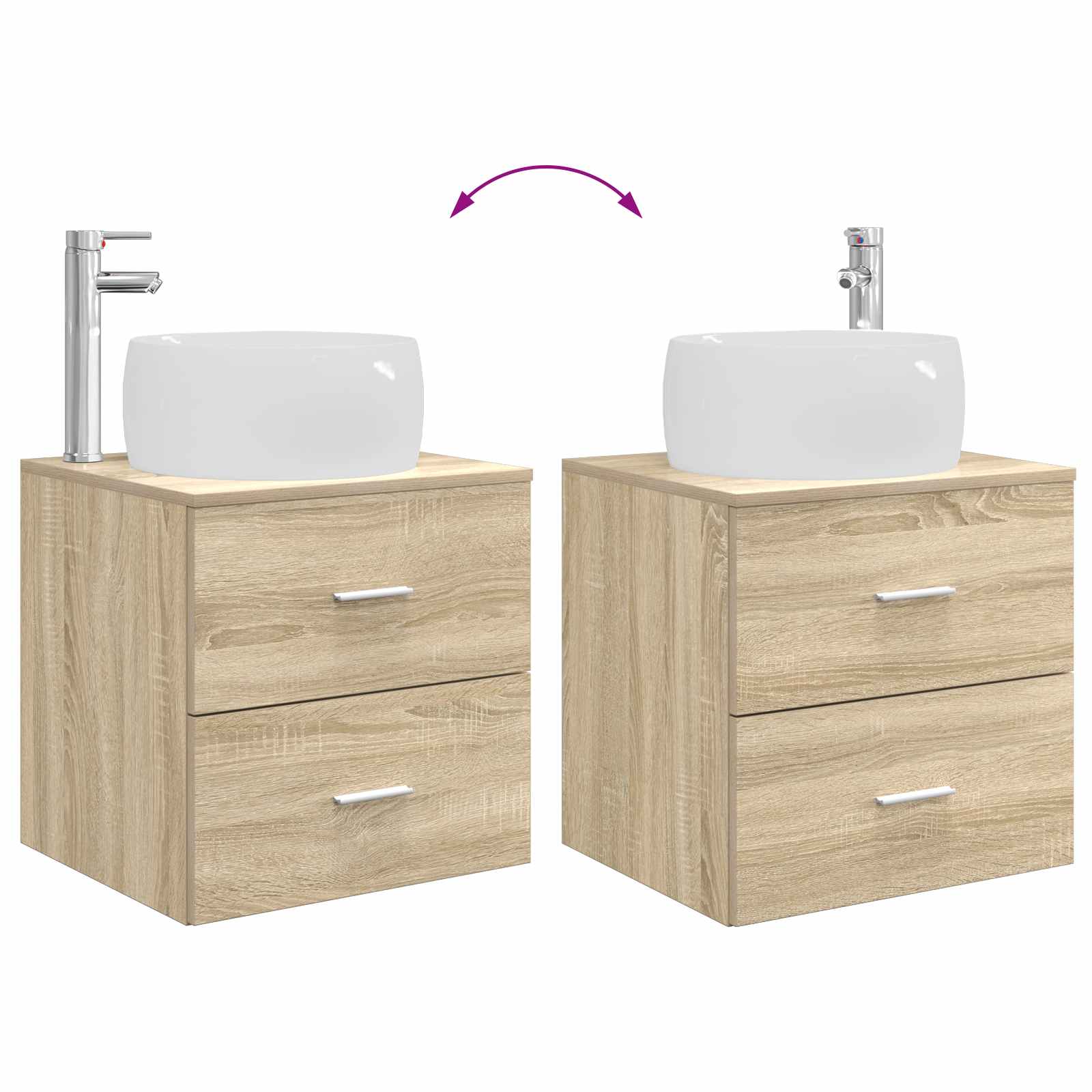 Set namještaja za kupaonicu 4 pcs Hrast sonoma