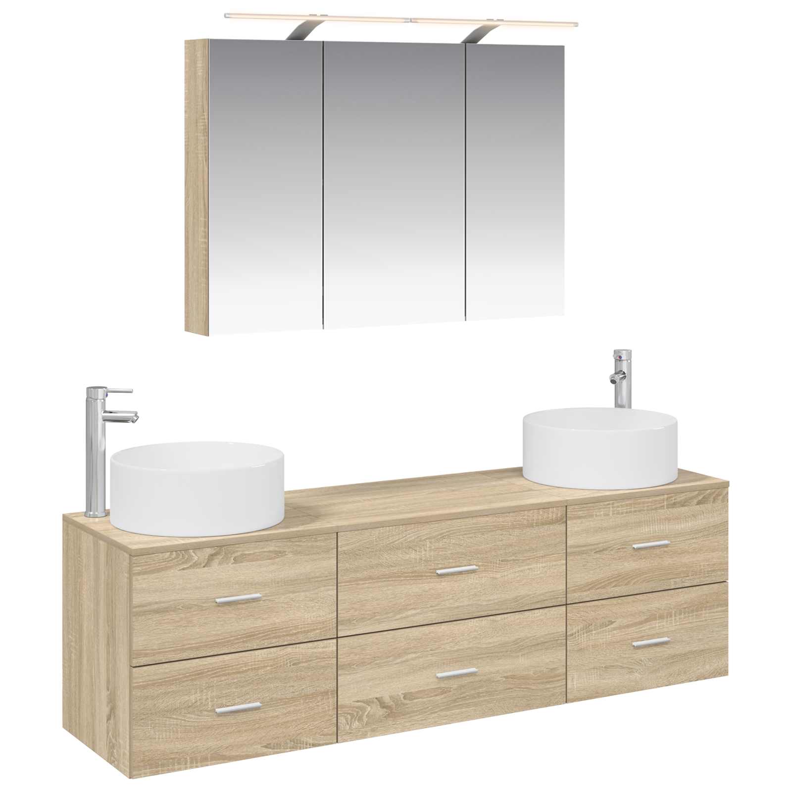Set namještaja za kupaonicu 4 pcs Hrast sonoma