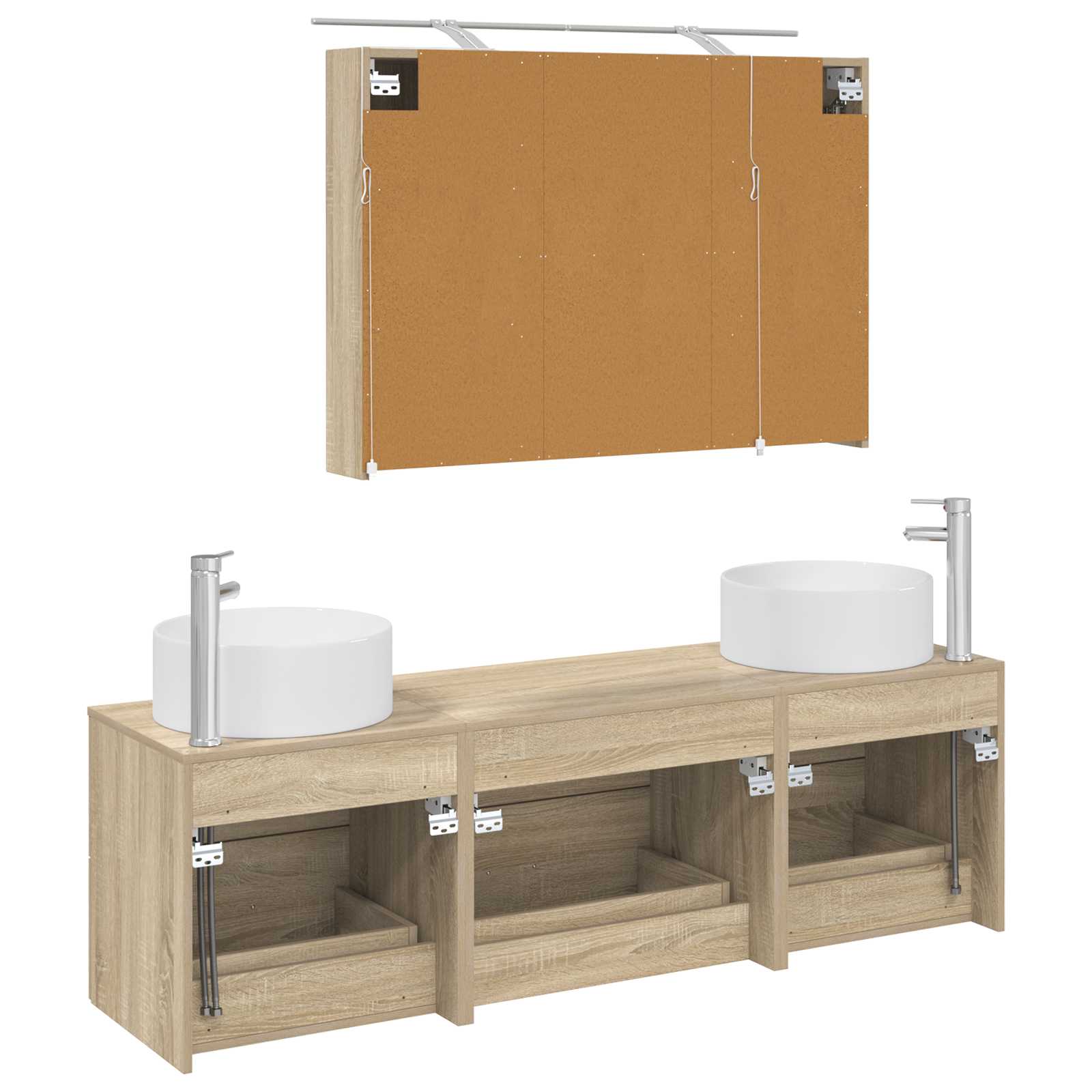 Set namještaja za kupaonicu 4 pcs Hrast sonoma