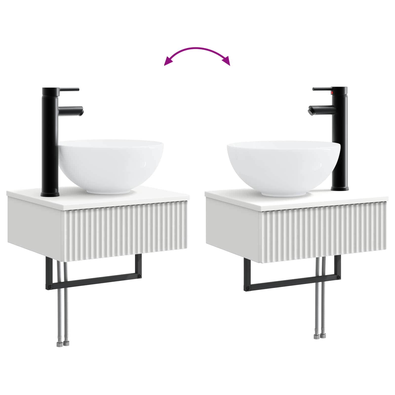 Set namještaja za kupaonicu 6 pcs Bijela