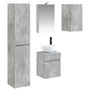 Set ormarića za kupaonicu 5 pcs Betonska siva