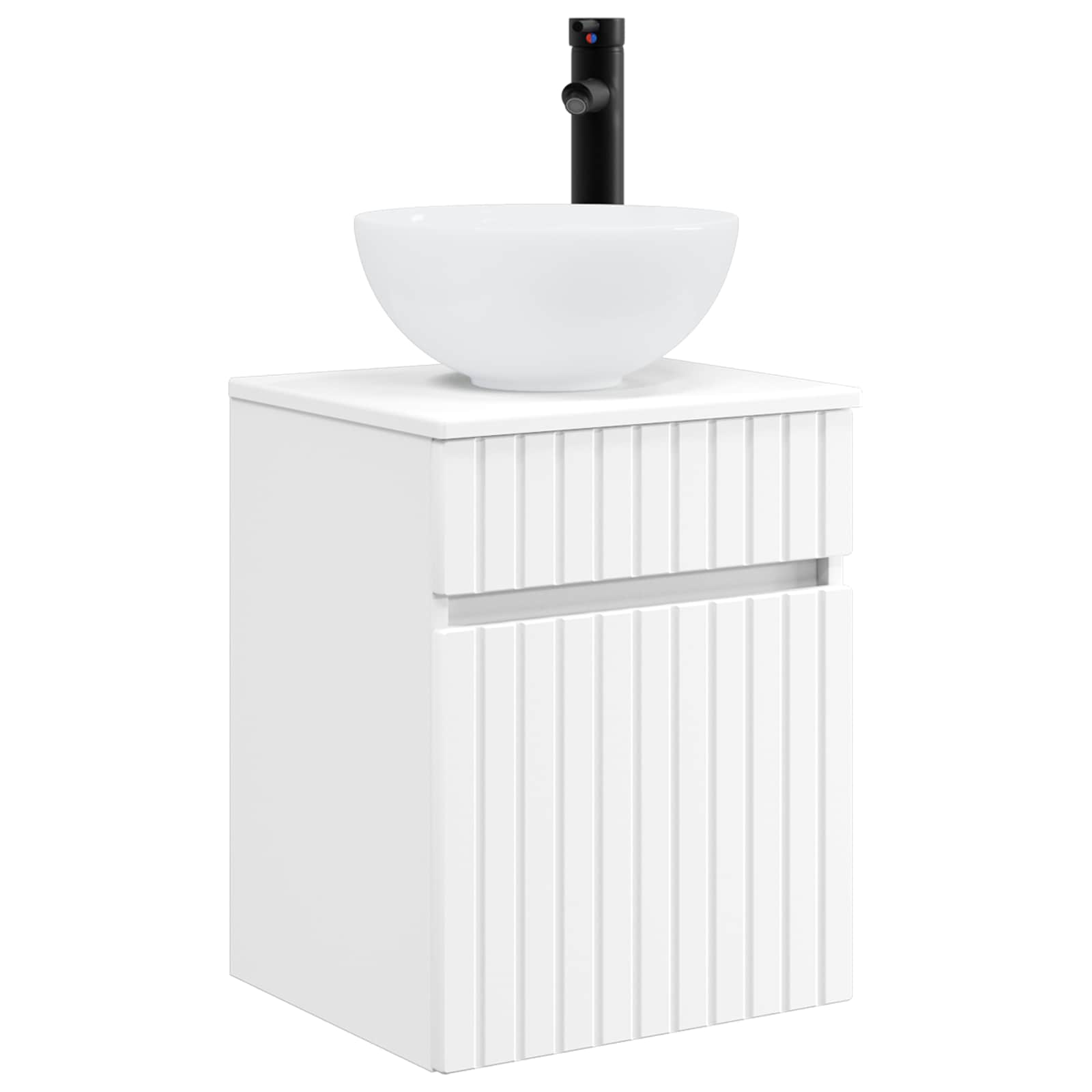 Set ormarića za kupaonicu 5 pcs Bijela 43 x 16 x 62,5 cm