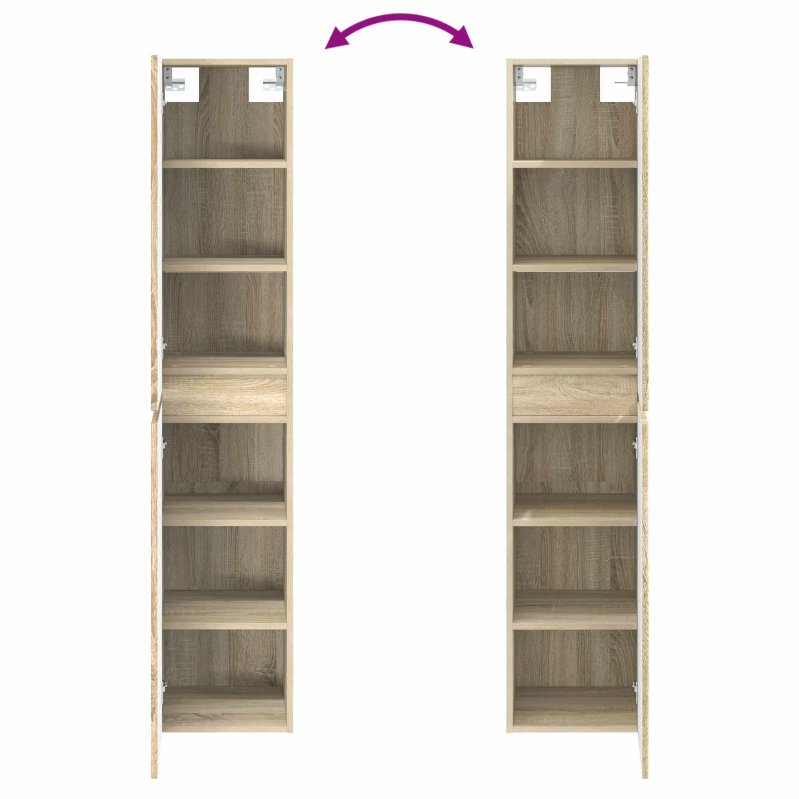 Set ormarića za kupaonicu 5 pcs Hrast sonoma 43 x 16 x 62,5 cm