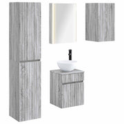 Set ormarića za kupaonicu 5 pcs Siva Sonoma 43 x 11,5 x 60,5 cm