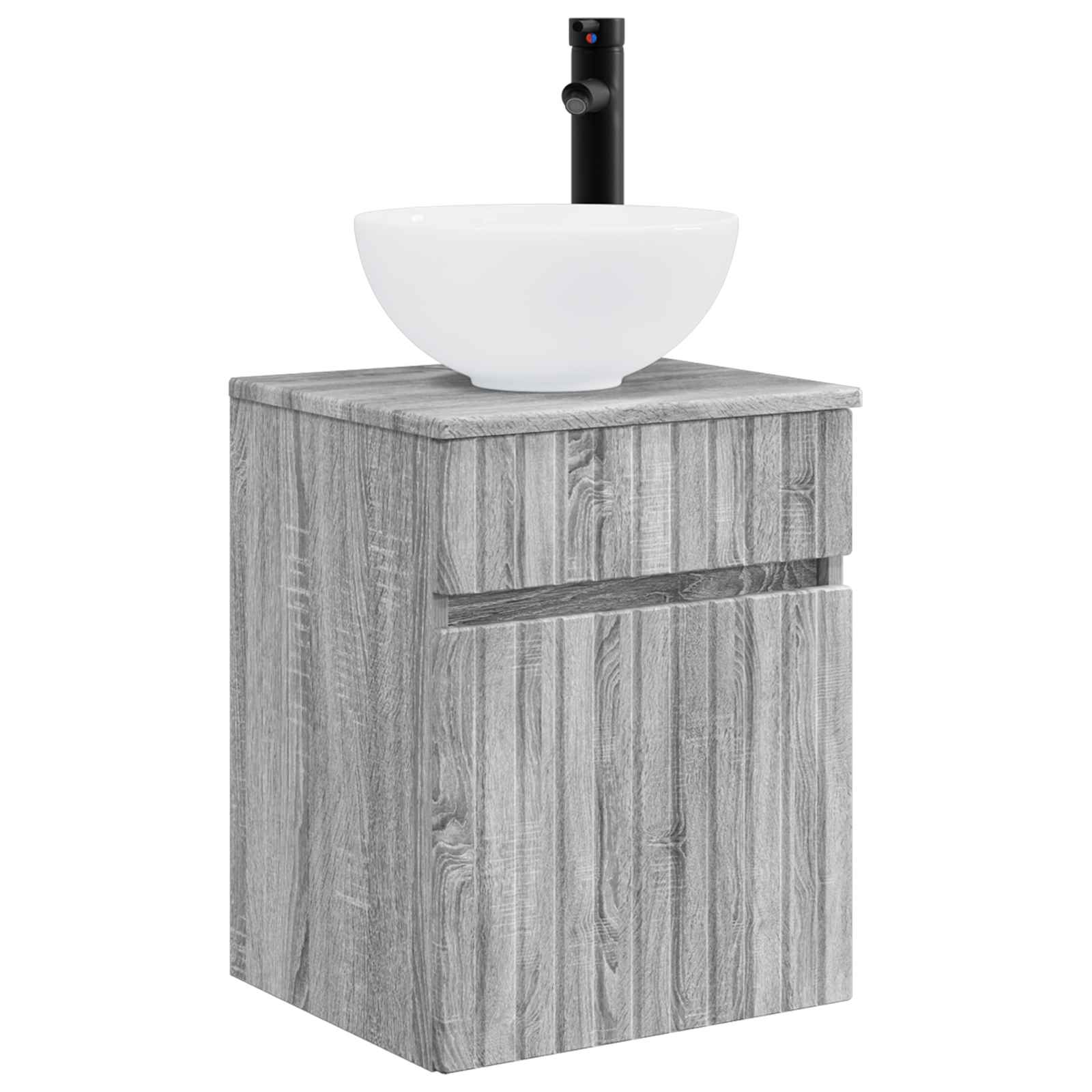 Set ormarića za kupaonicu 5 pcs Siva Sonoma 43 x 11,5 x 60,5 cm