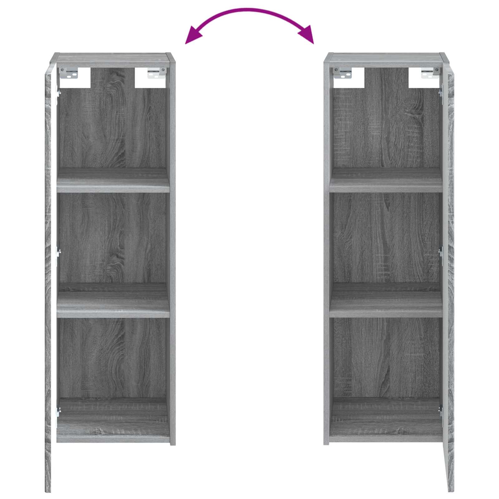 Set ormarića za kupaonicu 4 pcs Siva Sonoma 40 x 10,5 x 60,5 cm