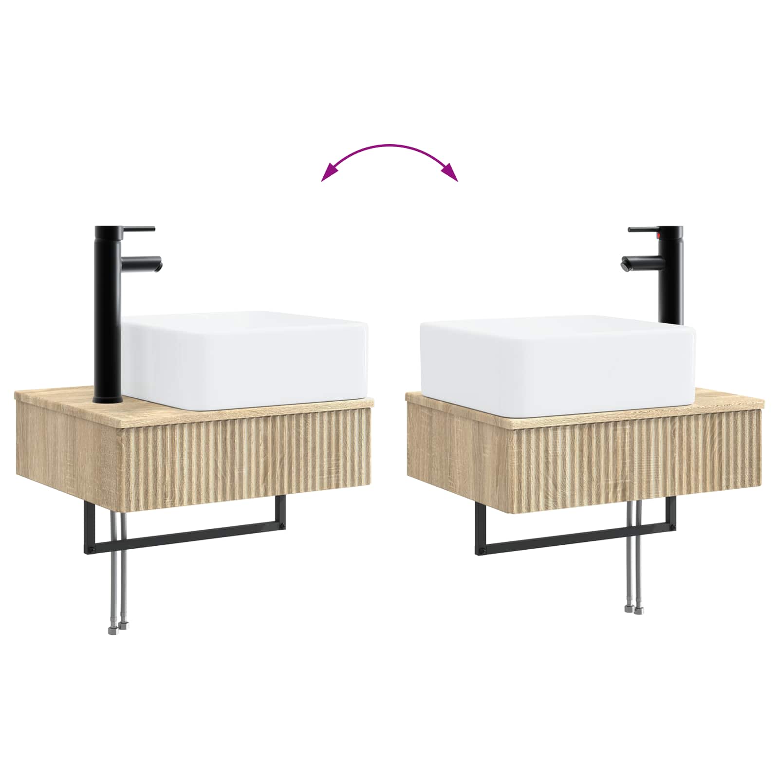 Set ormarića za kupaonicu 4 pcs Hrast sonoma 50 x 14,5 x 70 cm