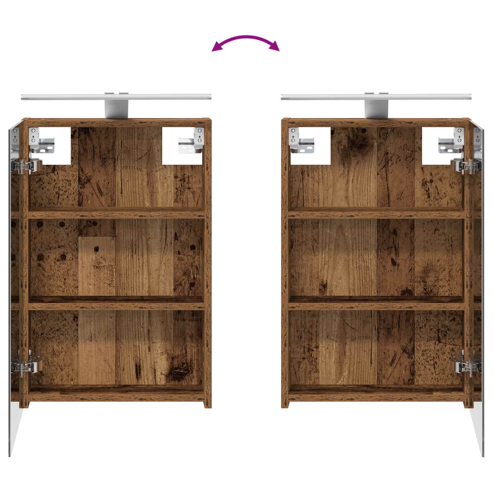 Set namještaja za kupaonicu 4 pcs Staro drvo