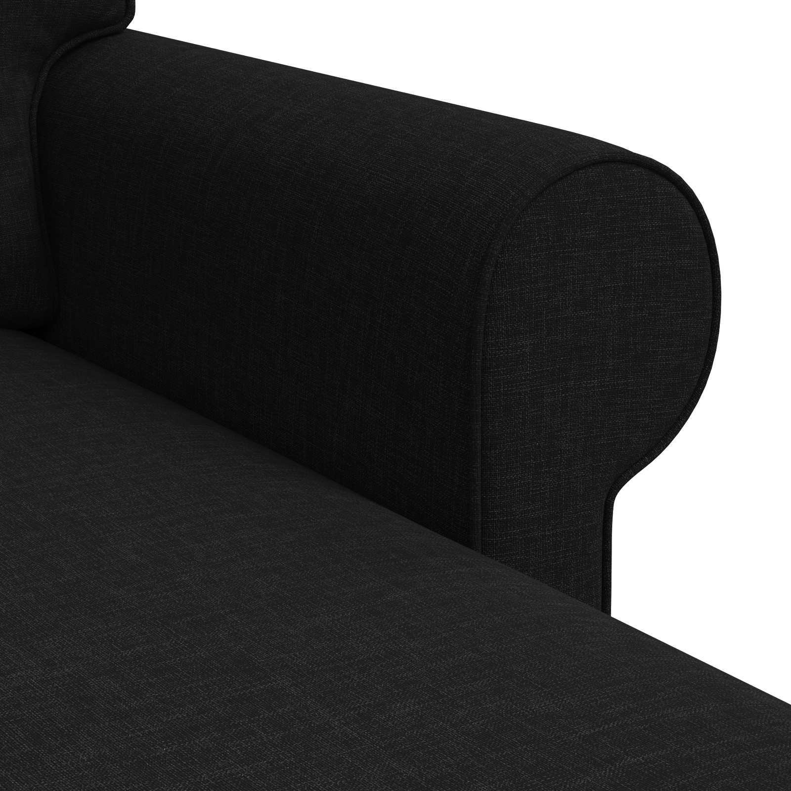Sofa Crna 195 x 138 x 80 cm tkanina