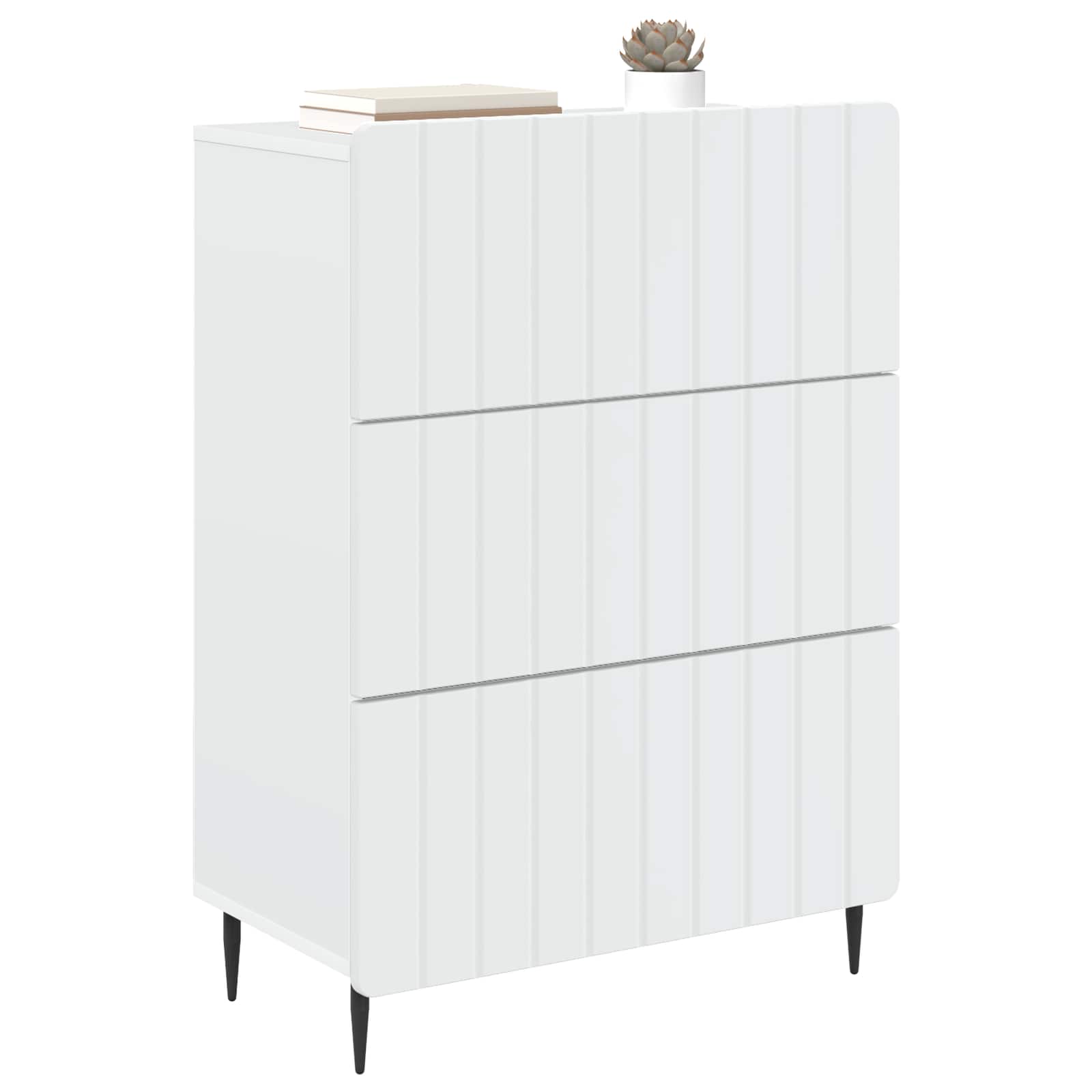 Ormar s ladicama Bijela 66 x 34,5 x 92 cm Konstruirano drvo