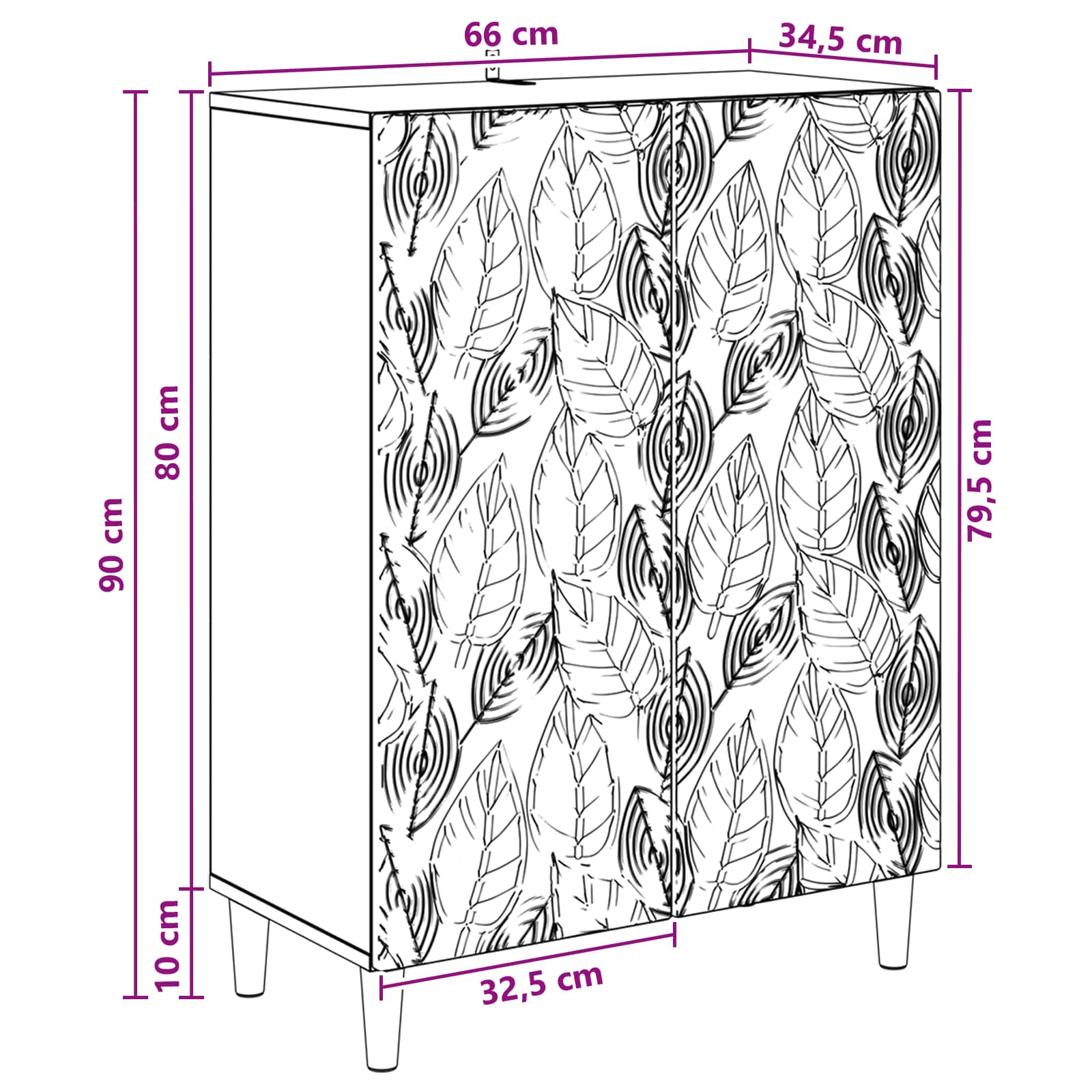 Postol Hrast sonoma 66 x 34,5 x 90 cm Konstruirano drvo