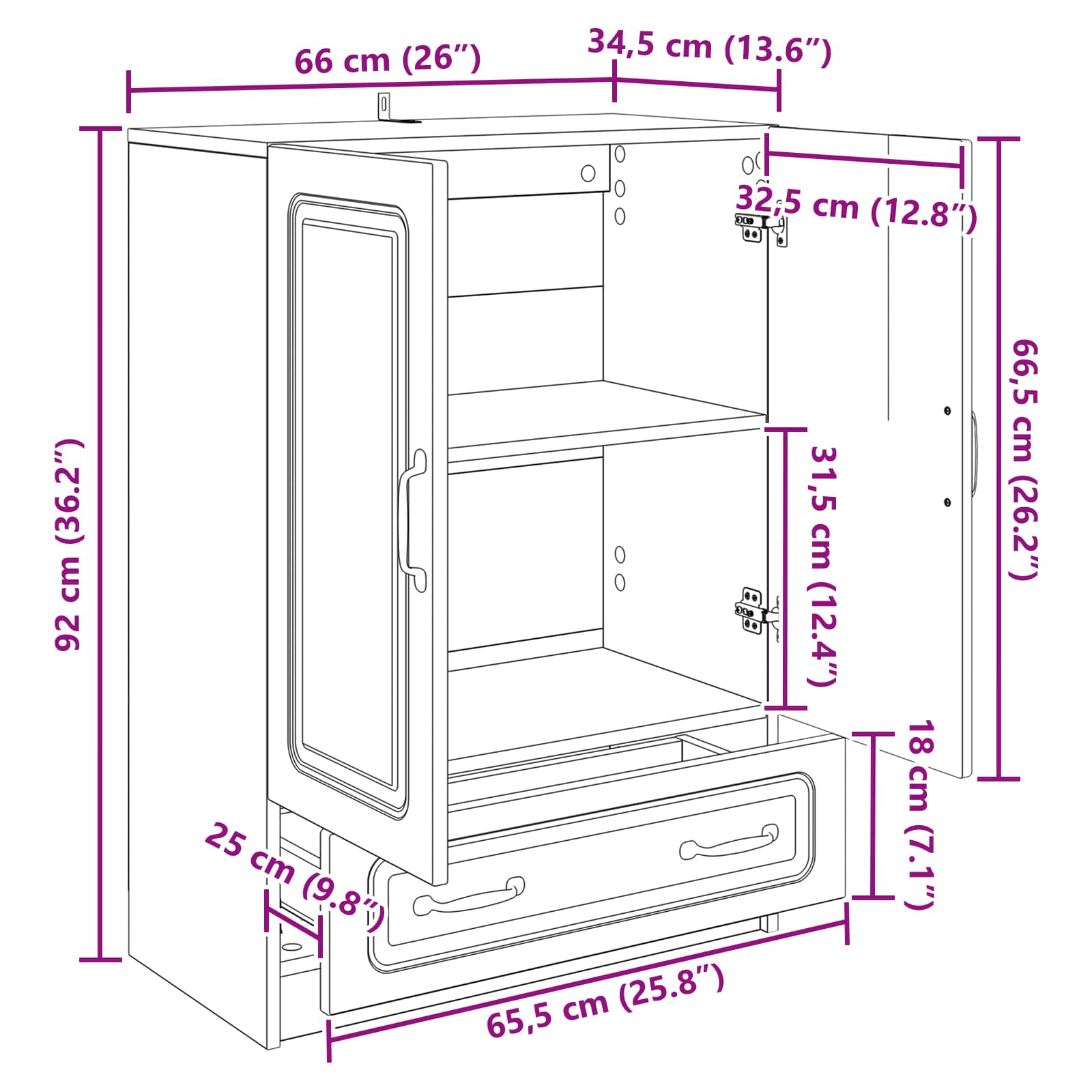 Kreveta s ladicama Bijela 66 x 34,5 x 92 cm Konstruirano drvo