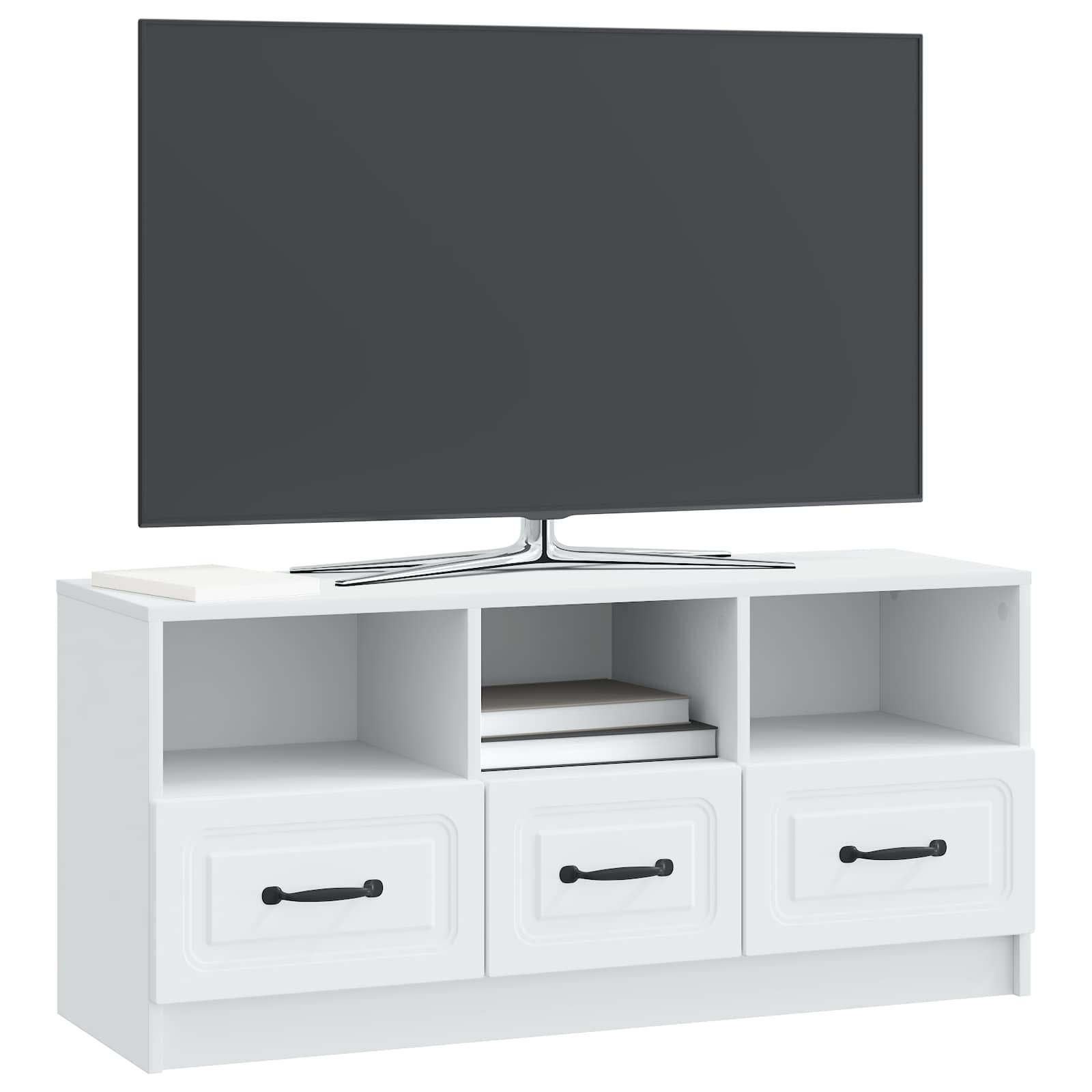 TV ormar s ladicama Bijela 102 x 34,5 x 47 cm Konstruirano drvo
