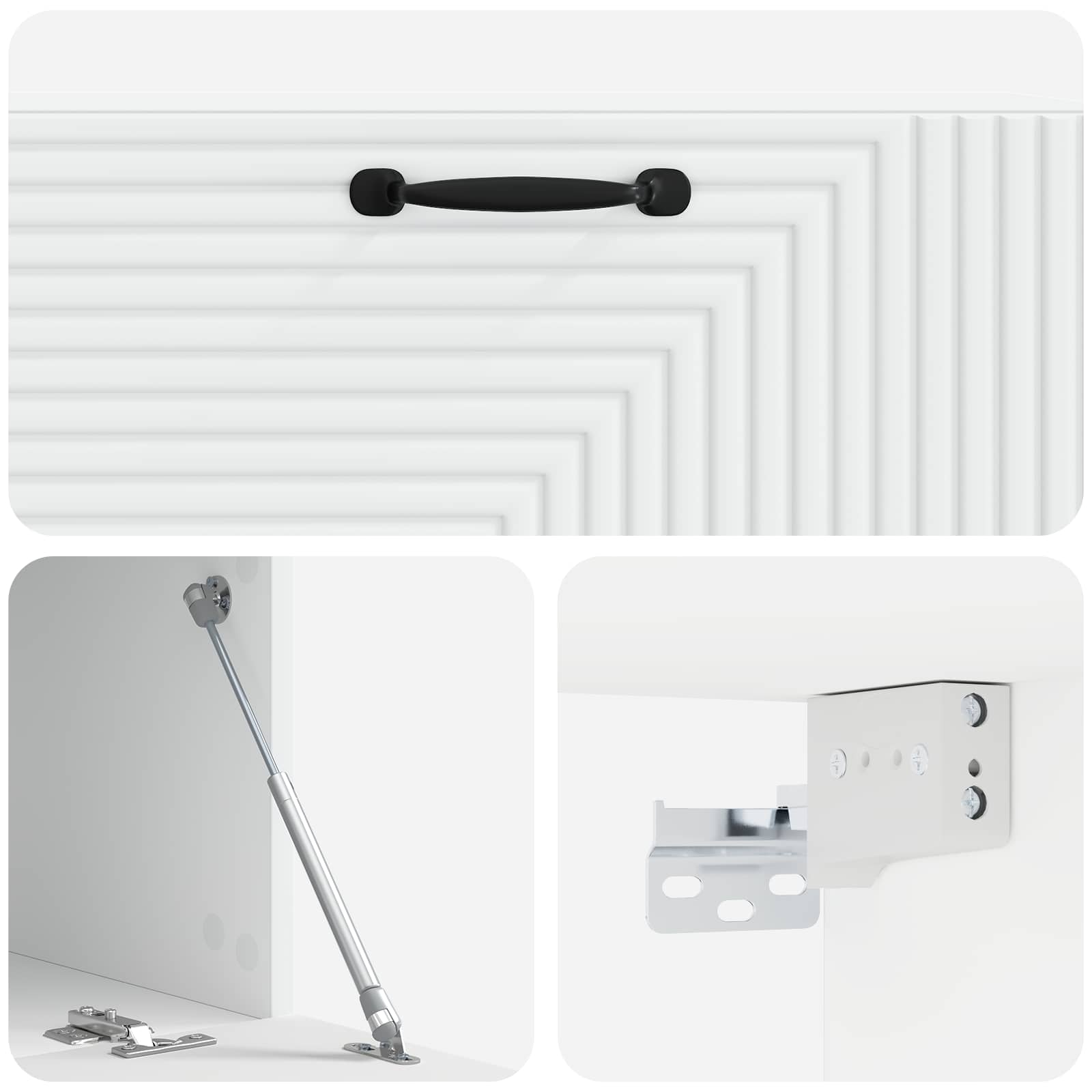 TV ormar za zid Zidne Bijela 98 x 41 x 30 cm Konstruirano drvo
