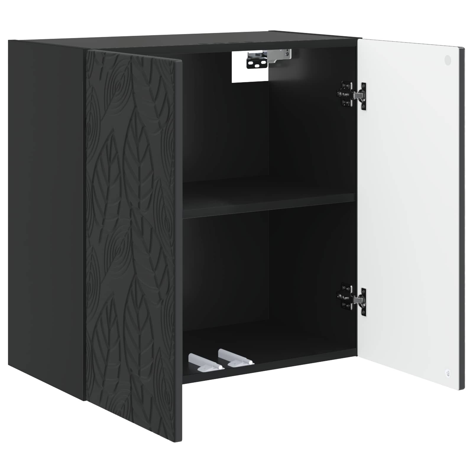 Ormar za montažu na zid Crna 59 x 31 x 60 cm Konstruirano drvo