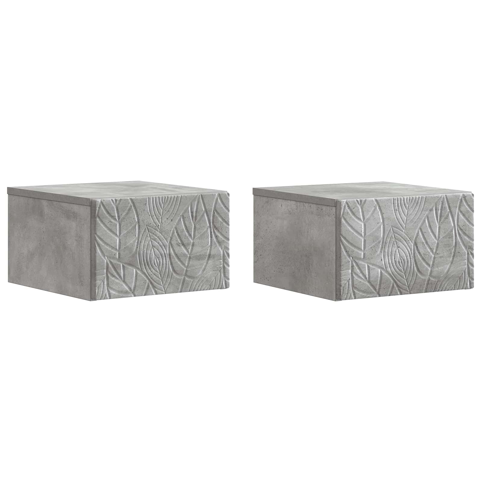 Stolna montirana na zid 2 pcs Betonska siva 34,5 x 33 x 20 cm