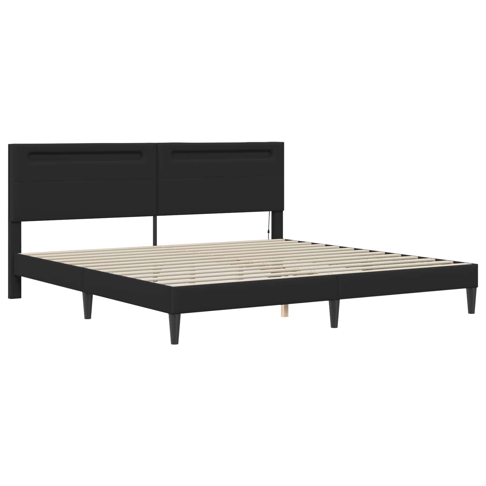 Krevetna konstrukcija Crna 200 x 200 cm Umjetna koža