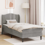 Krevetna konstrukcija 2 pcs Svjetlosiva 90 x 190 cm Baršun