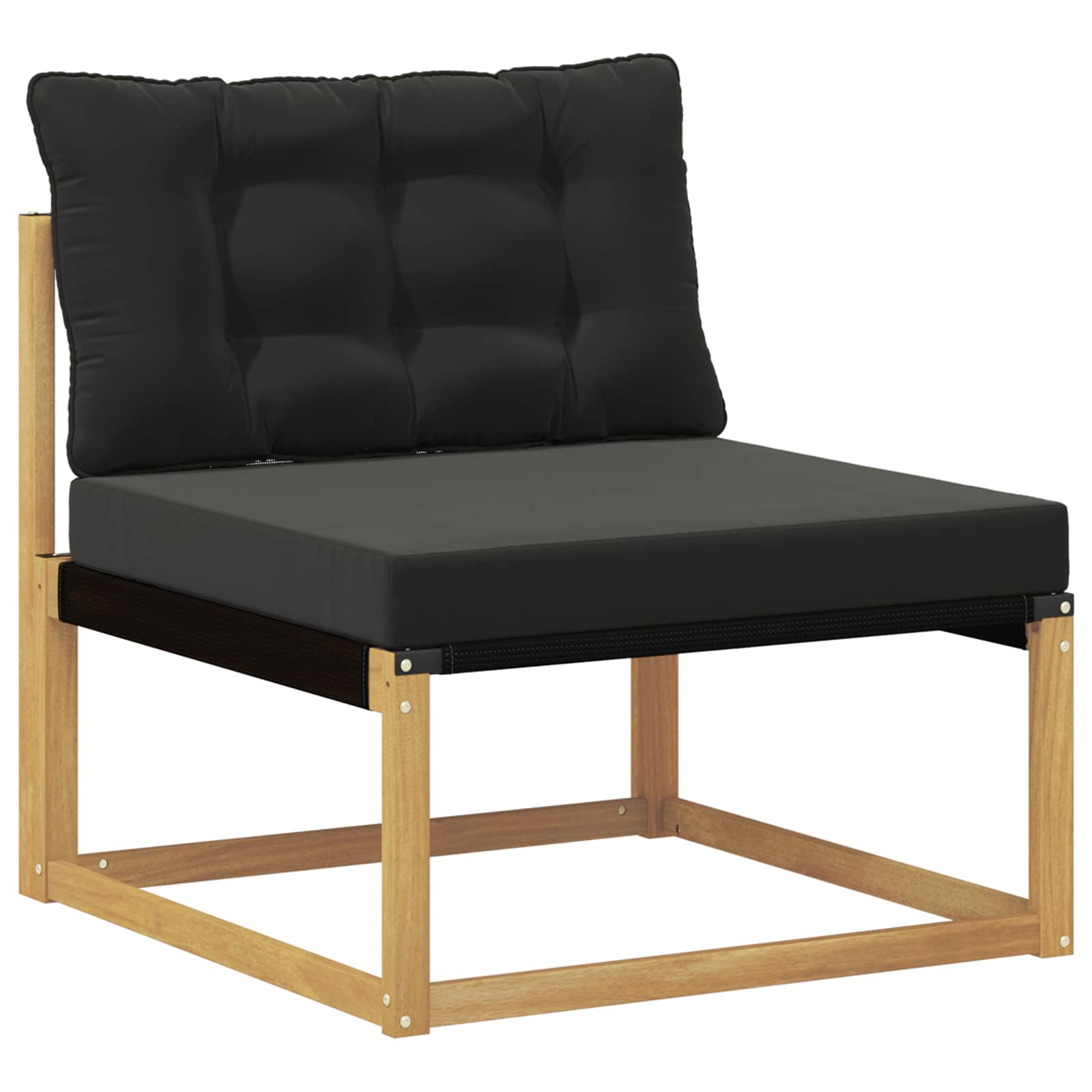 Srednja sofa za van s jastukom Bijela 79 x 83 x 73 cm čelik